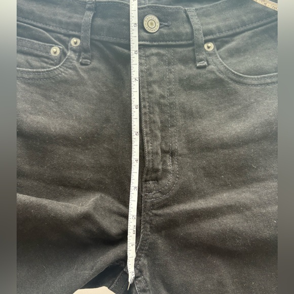 Gap Vintage Slim Mid Rise Black Jeans Size 28 Raw Hem - Picture 7 of 9